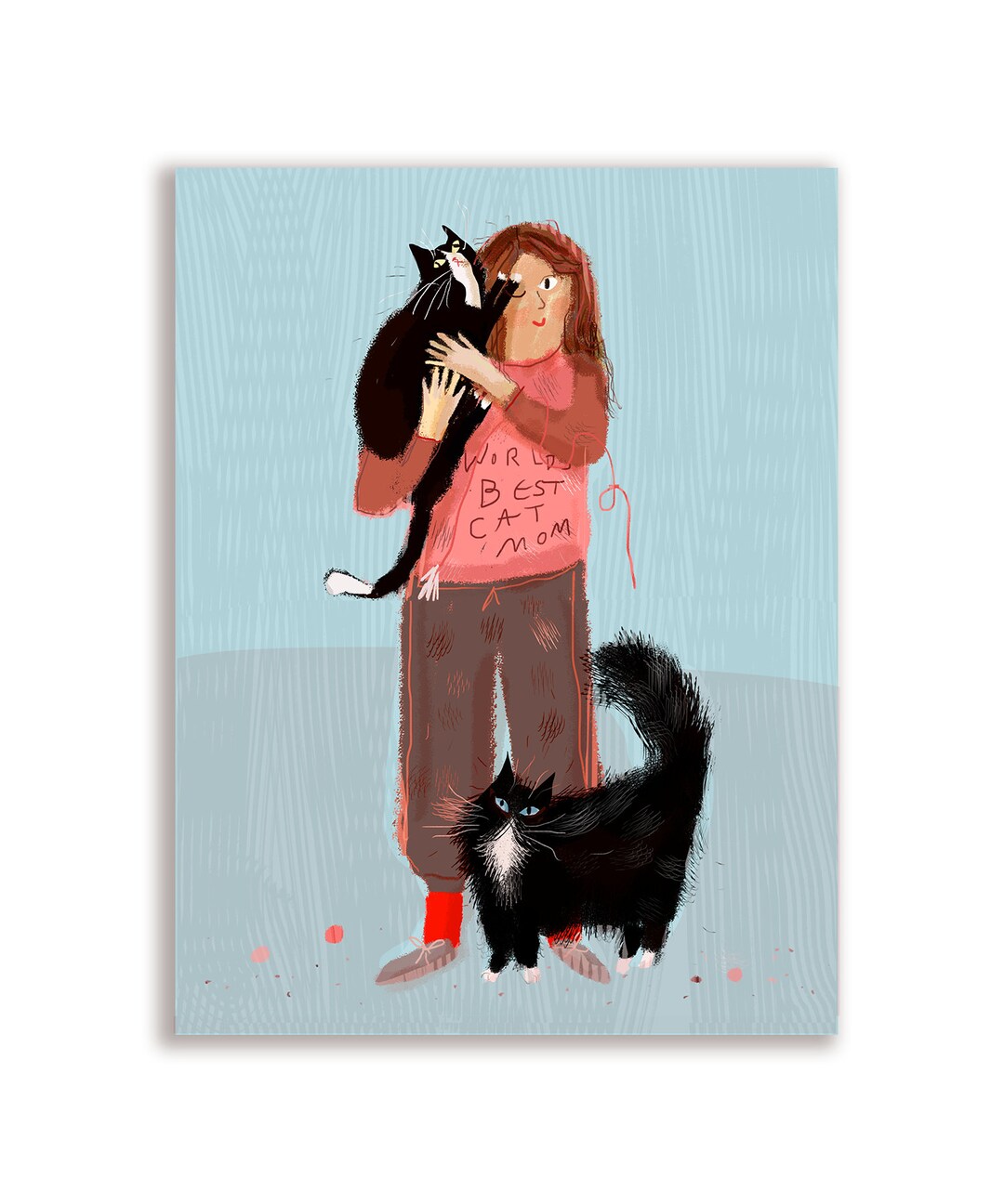 World's Best Cat Mom Card - Happy Mother's Day Card - Etsy