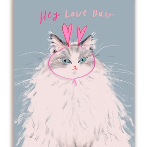 Hey Love Bug - Cartão de Dia dos Namorados - Gato
