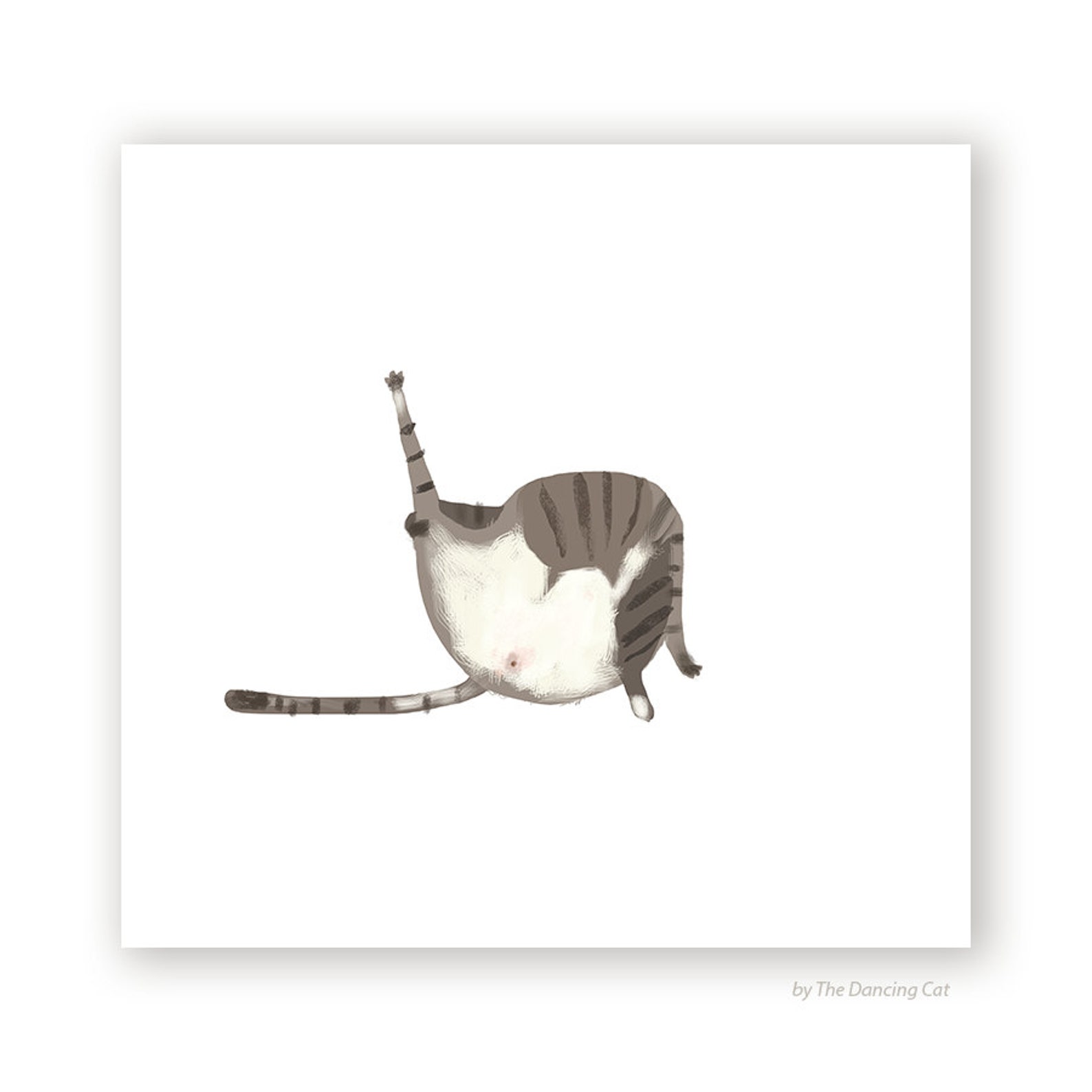 Cat Bath Print Gut Wash Bathroom Art Cat Mom or