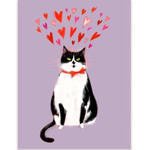 Tuxedo Cat Love Card