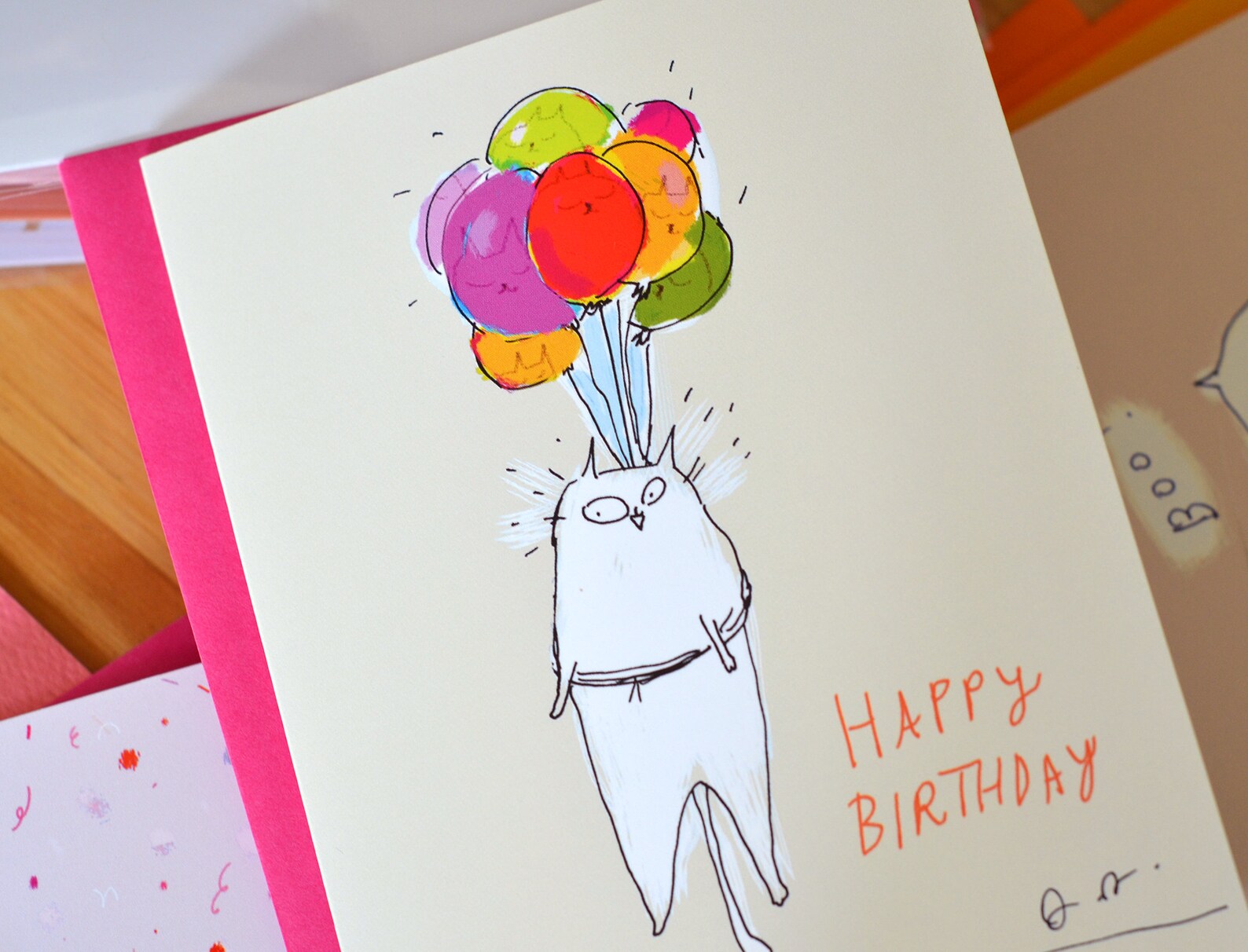 Balloon Ride - Birthday Cat Card - Funny Birthday Card - Cat Lover - Etsy