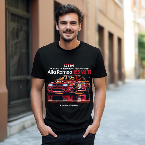 Alfa Romeo 155 V6 TI T Shirt Fan Art Graphic Tee Race Car T Shirts Car Guy Shirt Designs Touring Car Shirt Race Car Enthusiast Tshirt Etsy