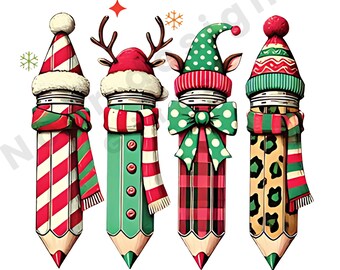 Coquette Teacher Christmas Png, Pencil Christmas Png, Coquette Christmas Png, Merry Teacher Png, Teacher Appreciation Gift, Teacher Life Png