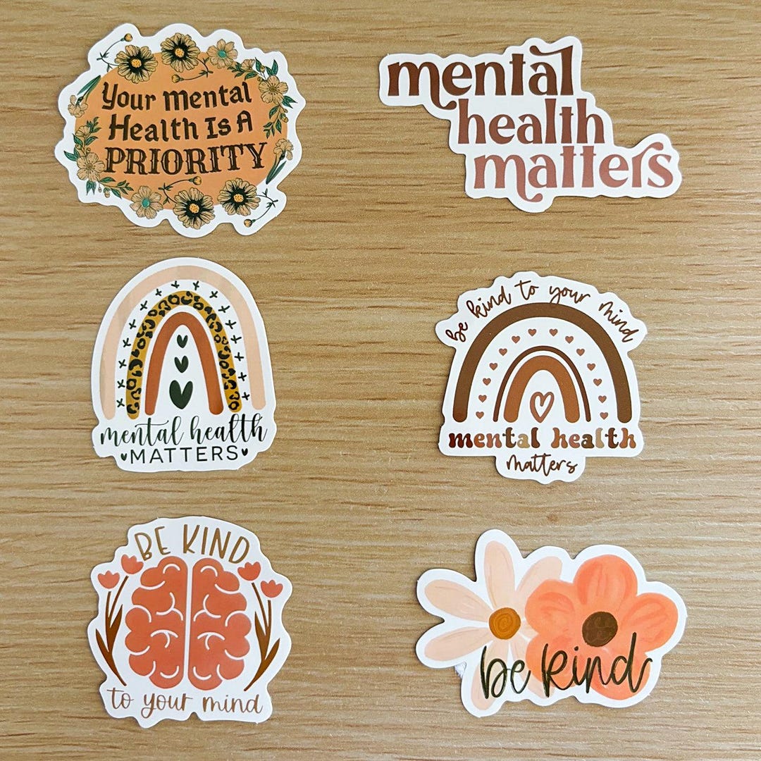 Mental Wellness Sticker // Self Care // Mental Wellness Stickers ...