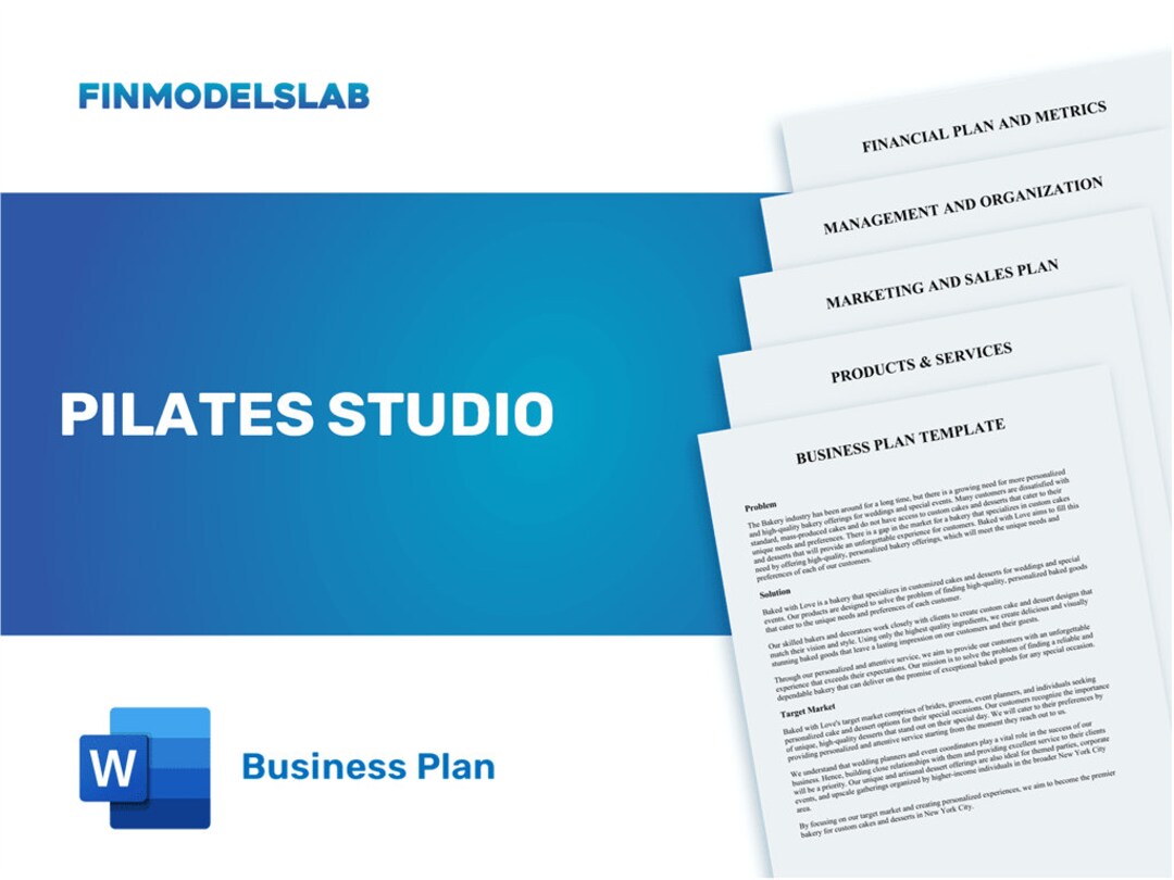Pilates Studio Business Plan Template Comprehensive & Customizable Etsy