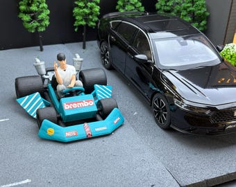 テキサコ 1/18 ミニカー ドライバー人形付き 1/18 Scale Handmade Go-kart and Driver Figure - Etsy