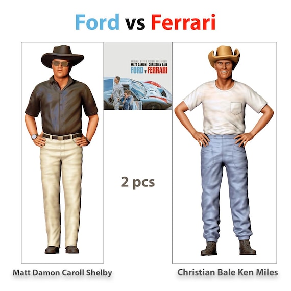 Ford vs Ferrari Ken Miles and Carol Shellby Figure 1/18 Scale