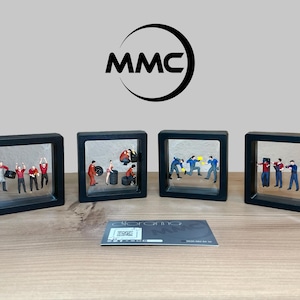 1:64 scale set of 4 mechanic figures - 15pcs