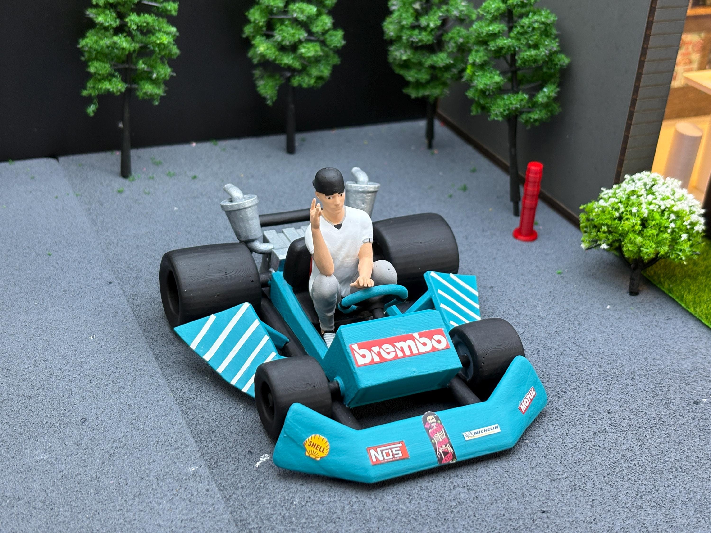 テキサコ 1/18 ミニカー ドライバー人形付き 1/18 Scale Handmade Go-kart and Driver Figure - Etsy