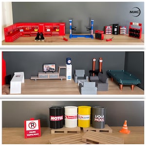 1/18 Scale Diorama Garage Equipment Set