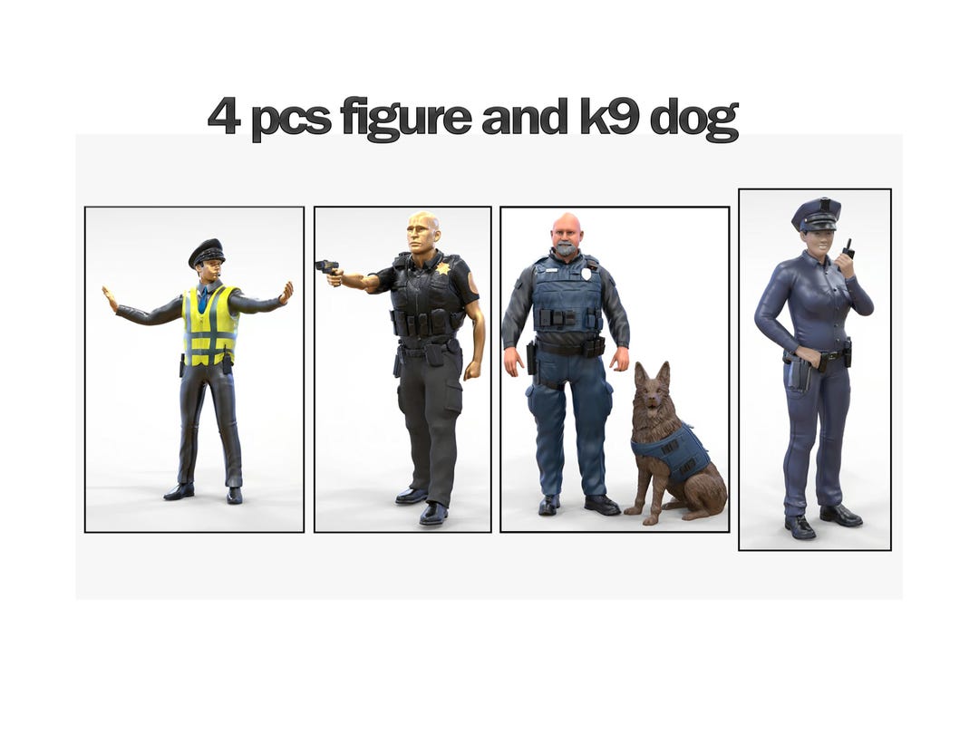 1/18 Scale Police Figure Set - Etsy