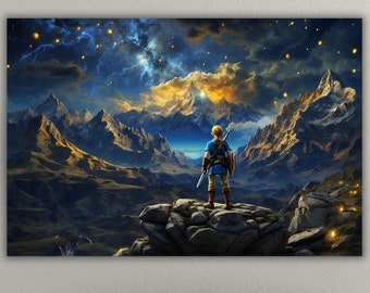 Legenden om Zelda Design Poster Konst Canvas, Legenden om Zelda Tryckkonst, Zelda Gåvor Zelda Dekor Zelda Tryck Zelda Födelsedagspresent, Present till henne Honom