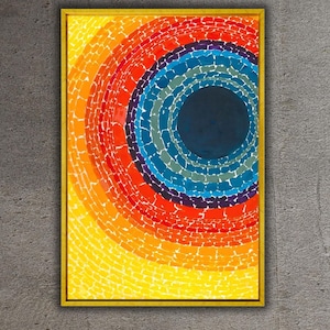 Arte murale di Alma Thomas, Melograno, Alma Thomas, L&#39;eclissi, Stampe d&#39;arte su tela, Opera d&#39;arte di Alma Thomas, Poster della mostra di Alma Thomas