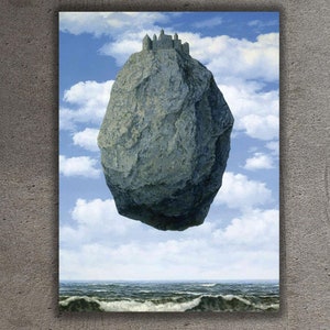 René Magritte Canvas Wall Art, René Magritte O Castelo Nos Pirineus 1959 Pôster Impressão Artística, Reprodução Impressão, René Magritte pôster de arte