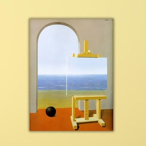Pôster de René Magritte, Pôster de Praia de René Magritte, Pintura da Condição Humana de René Magritte, Obras de Arte de René Magritte, Arte de Exposição, Idéia de Presente