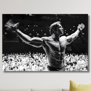 Arnold Schwarzenegger poster art canvas,Fitness Motivational Inspirational wall art,Arnold Schwarzenegger,Building Man Cave Wall art Decor