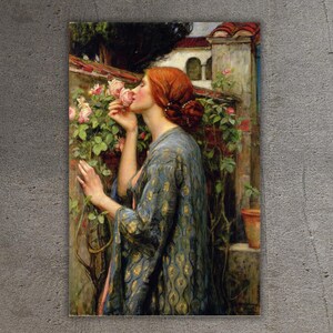 Arte mural El alma de la rosa de John William Waterhouse, póster El alma de la rosa, lienzo impreso El alma de la rosa, póster vintage