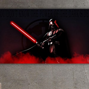 Darth Vader Print Art,Starwars Darth Vader Red & Black Poster Art Canvas,Darth Vader Wall Art Decor,Darth Vader Fan Gift Darth Vader Poster