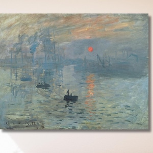Claude Monet Impression Sunrise Home Decors,Claude Monet Impression Sunrise Canvas Wall Art Print,Reproduction Wall Decor,Modern Wall Arts