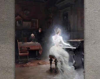 George Roux Spirit art,George Roux Spirit (1885) Poster Art Canvas Wall Art,George Roux art,Spirit,Roux Spirit Wall Art Print,Abstract Art