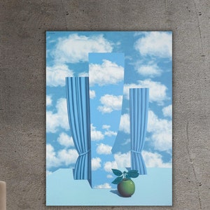 Impressão de René Magritte, pôster famoso assinado tela famosa, tela/pôster de René Magritte, arte de parede moderna, impressão de arte famosa, pôster de exposição