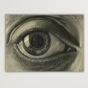 MC Escher Eye Print,Eye Wall Decor,Eye by Maurits Cornelis Escher Ready To Hang Canvas Print,Maurits Cornelis Escher Wall Art,Fine Art Print