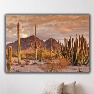 Kaktus Malerei Leinwand Kunst Wahl, Natur Kaktus in der Wüste Leinwand Wand Kunst Druck, minimalistische Wohnzimmer Wand Kunst, moderne Wand Kunst Druck