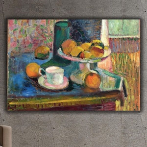 Henri Matisse Poster Print Art,Henri Matisse Still Life Compote Apples Oranges 1899 canvas wall art Print,Modern Wall Art,Vintage Art Print