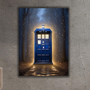 Doctor Who Tardis Box Canvas Tardis Art Doctor Who Wall Art Print Poster Tardis Telephone Box Doctor Who Gifts Doctor Who Ready To Hang