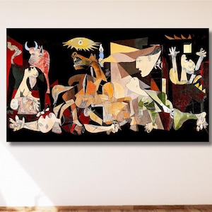 Pablo Picasso Guernica listo para colgar lienzo impresión arte, decoración de arte de la pared de Guernica, lienzo de Pablo Picasso la Guernica, arte de la pared del lienzo de Guernica