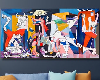 パブロ・ピカソのゲルニカ絵画プリント、キャンバスウォールアート