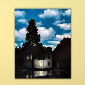 René Magritte The Empire of Light Poster Art print,The Empire of Light Canvas Wall ARt,René Magritte arts,Modern wall Art, Exhibition poster