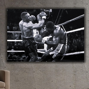 Arte de pared de Mike Tyson, lienzo listo para colgar de Mike Tyson, impresión de Mike Tyson, póster de boxeo, póster de Mike Tyson, decoración de pared de boxeo, arte de regalo de boxeo