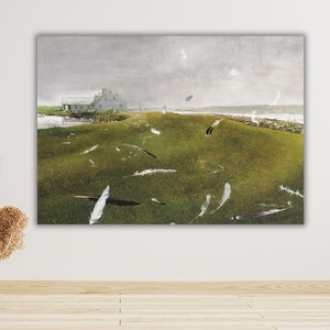 Andrew Wyeth Airborne Maine Coast Painting CanvasAndrew Wyeth Airborne Maine Coast Poster Art Print,,Spiritual Modern Canvas Wall Art Print