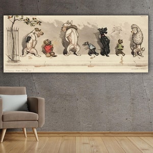 Boris O’Klein-Dirty dogs of Paris Canvas Wall Art, Print poster,Large poster,Art on Strokes,Home decor,dogs canvas wall art