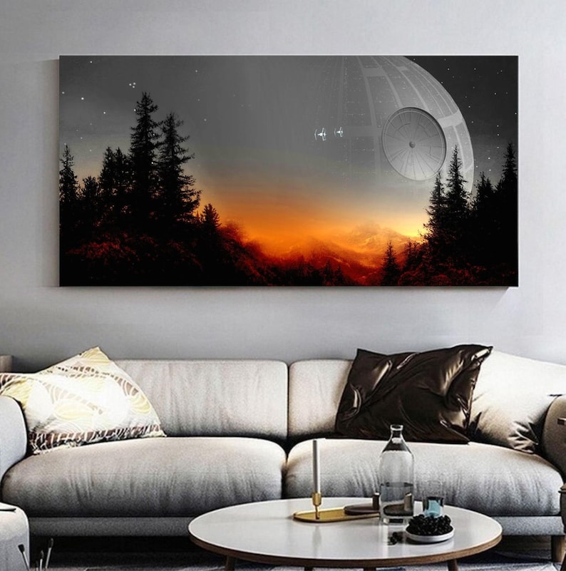 Starwars Death Star Poster Canvas Wall Art,classic Canvas,star Wars Art ...