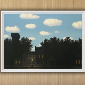 Rene Magritte LEmpire des Lumieres Canvas Wall Art,René Magritte Empire of Light Poster Art Print,Reproduction Print,René Magritte art print