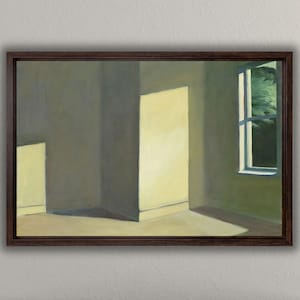 Edward Hopper Empty Room Art Painting,Reproduction Wall Art,Edward Hopper Empty Room Wall Art Print,Edward Hopper Arts,Modern Art Home Decor