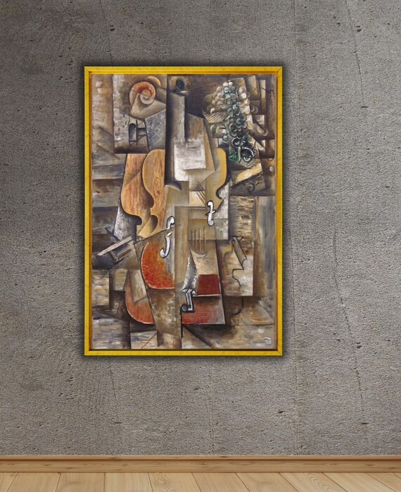 パブロ・ピカソの壁画、パブロ・ピカソのヴァイオリンとブドウ 1912年