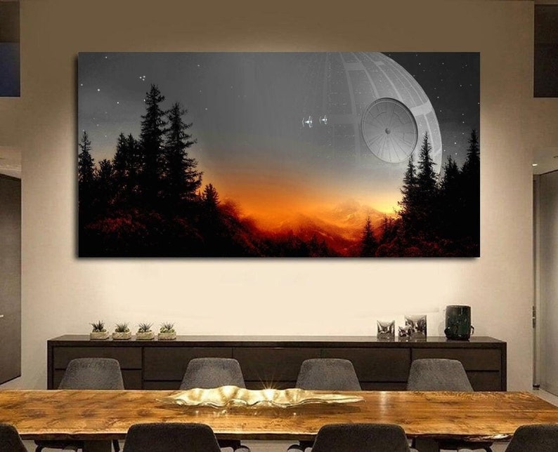Starwars Death Star Poster Canvas Wall Art,classic Canvas,star Wars Art ...