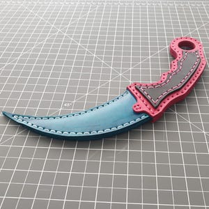 Larp Karambit Leather Pattern Cosplay Prop PDF DXF