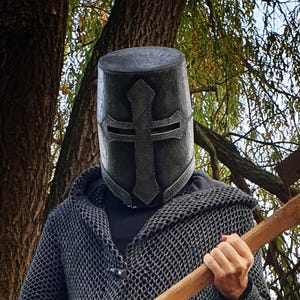 Crusader Helmet Leather Pattern PDF - Cosplay Prop