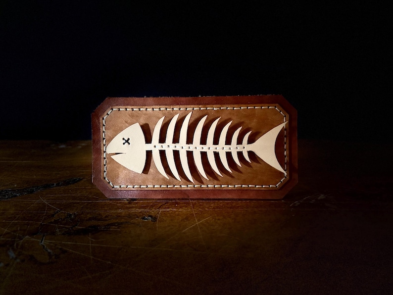 Fishbone Dxf Fishbone Key Holder Leather Pattern - PDF & DXF Template - Video ...