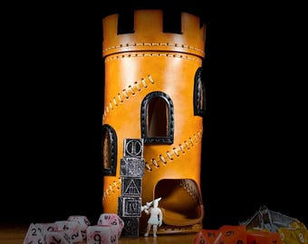 Würfelturm Ledermuster PDF/DXF - Rollenspielwürfel