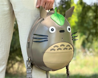 Totoro Backpack Pattern - DIY Leather Bag Template - Printable PDF Pattern