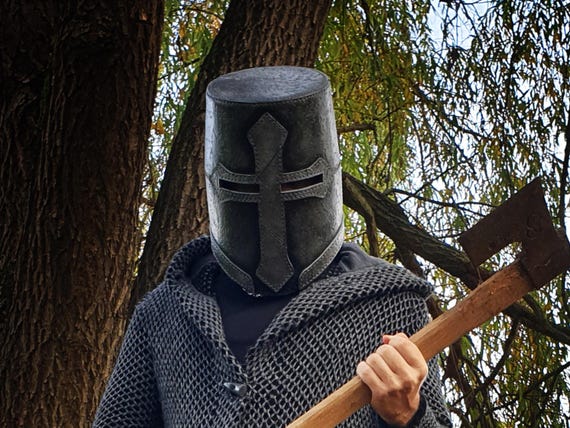 Crusader Helmet Leather Pattern PDF - Cosplay Prop