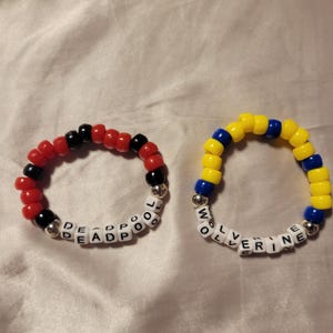 Deadpool and Wolverine Bracelets.