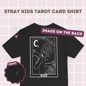 Camiseta con gráfico de Lightstick inspirado en cartas del tarot de STRAY KIDS/STAY/, regalo para él o ella, camiseta de fan del K-Pop