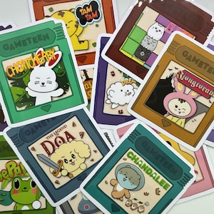 Adesivi ispirati al videogioco retrò SVT Miniteen, regalo per i fan del K-POP, regalo per lui o per lei, adesivo per bottiglia d'acqua, merchandising per fan di Seventeen