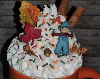 Fall Faux Whipped Mug Topper